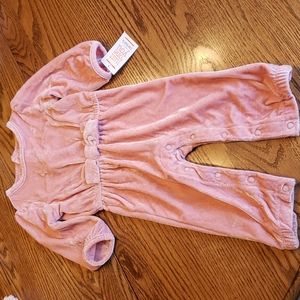 Carter's Pink Velvet Jumpsuit, 9M, NWT